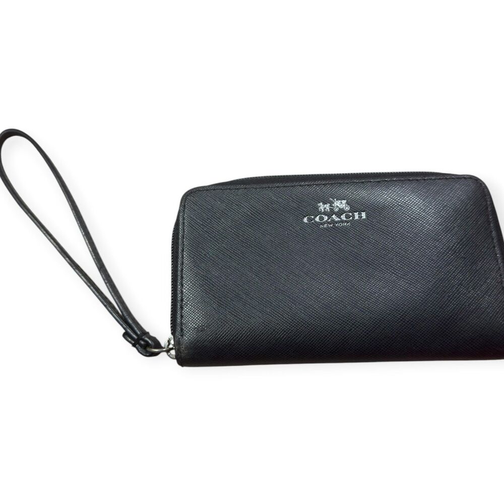Coach New York Black Wristlet Wallet 6x4" Card Holder